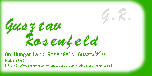 gusztav rosenfeld business card